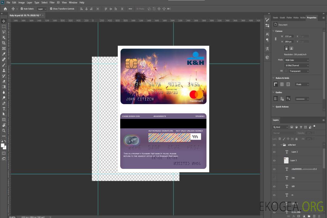 Hongrie K&H mastercard template Hongrie K&H mastercard template
